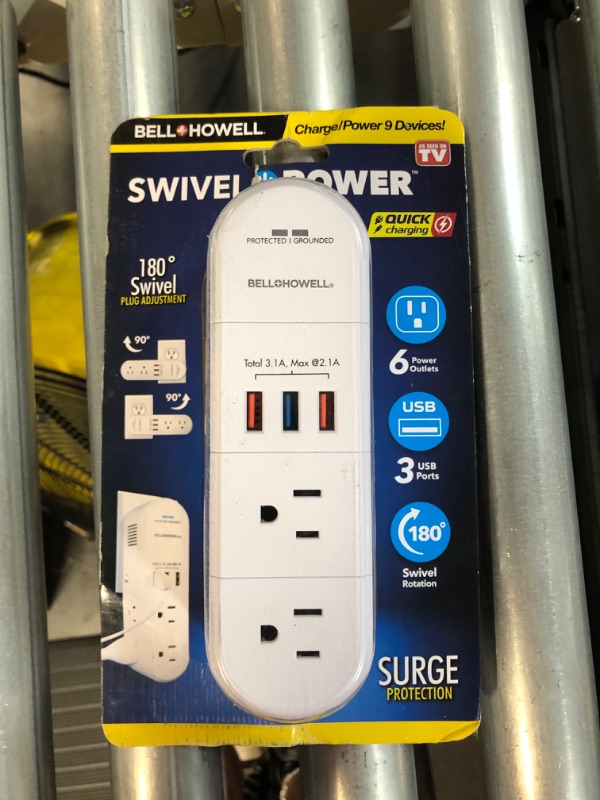 Photo 2 of Swivel Power by Bell+Howell Power Strip w/ Surge Protection Rapid