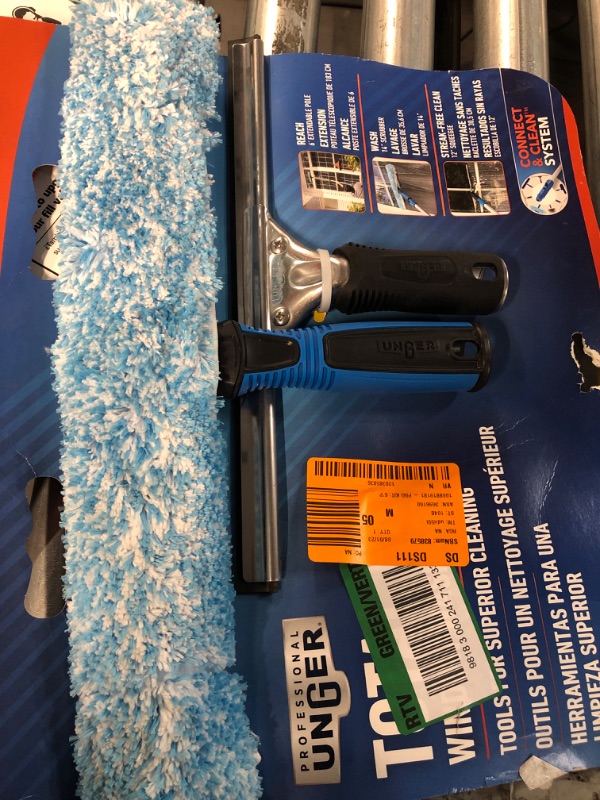 Photo 2 of 12 in. Squeegee, 14 in. Scrubber Total Pro Kit with 6 ft. Connect and Clean Pole