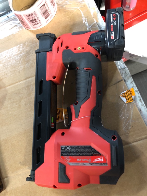 Photo 2 of Milwaukee M12 12-Volt Lithium-Ion Cordless Cable Stapler (Tool-Only), (2448-20)