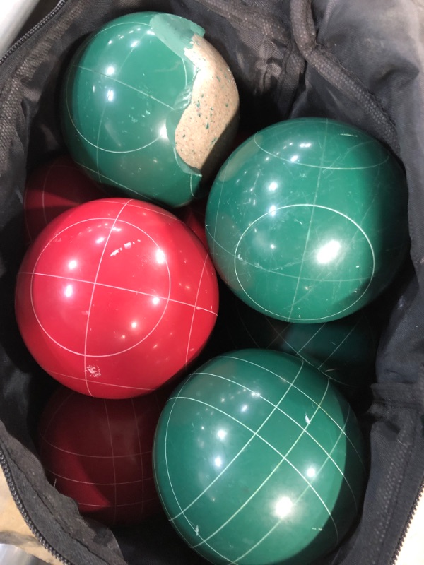 Photo 2 of Amazon Basics Bocce Ball Set with Soft Carry Case 100mm