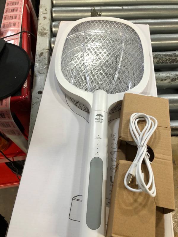 Photo 2 of 2 in 1 Electric Bug Zapper, Mosquitoes Trap Lamp & Racket, USB Rechargeable Electric Fly Swatter for Home and Outdoor Powerful Grid 3-Layer Safety Mesh Safe to Touch