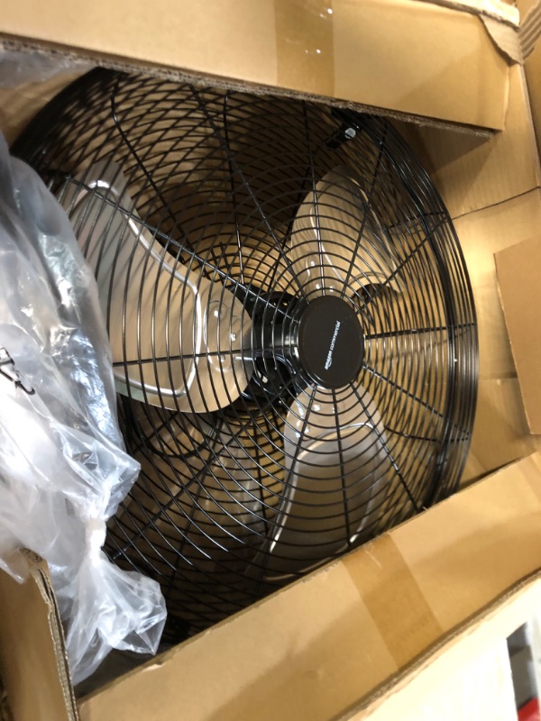 Photo 2 of (PARTS ONLY DOES NOT TURN ON) AmazonCommercial 20" High Velocity Industrial Fan, Black,