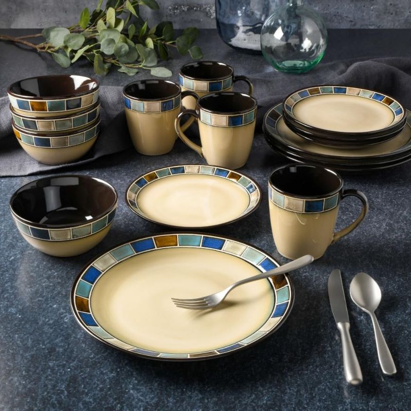 Photo 1 of 
BAUFAS 16-Piece Dinnerware Set Dinnerware Sets, Dinner Plates, Plates and Bowls Sets  