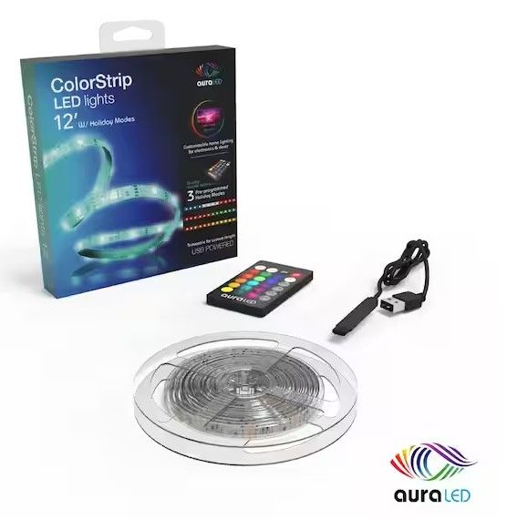 Photo 1 of Aura LED ColorStrip LED Lights w/Holiday Modes 12 inches  (3 Count)