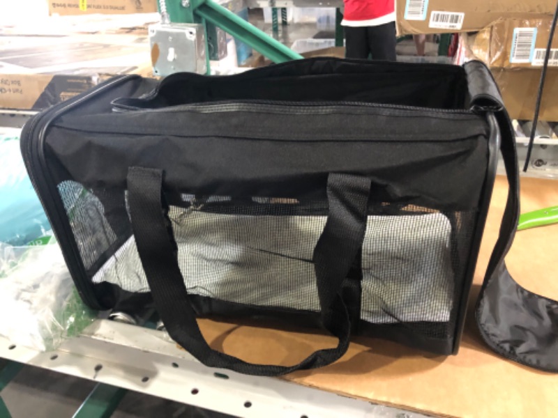 Photo 2 of (STOCK PHOTO FOR REFERENCE) Amazon Basics Soft-Sided Mesh Pet Travel Carrier, Large (20 x 10 x 11 Inches)