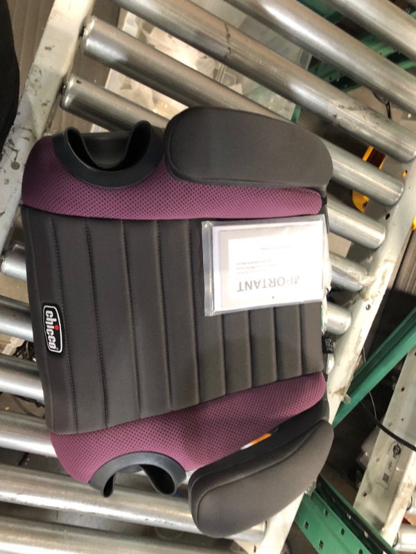 Photo 3 of Chicco GoFit Backless Booster Car Seat, Travel Booster Seat for Car, Portable Car - Purple