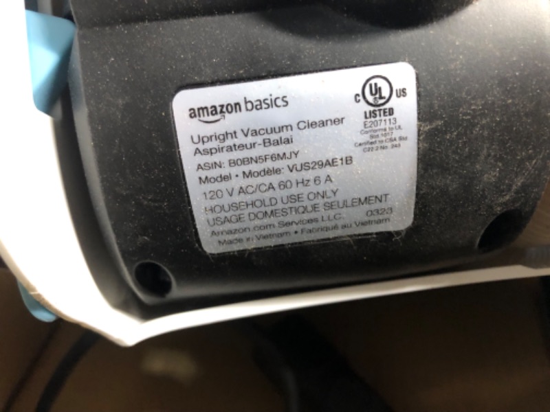 Photo 4 of [Used] Amazon Basics Upright Bagless Lightweight Vacuum Cleaner, White
