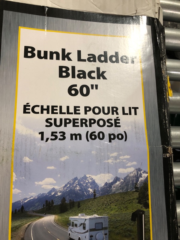 Photo 1 of Stromberg Carlson LA-460B 60” Black Bunk Ladder with Hook Retainer and Extrusions