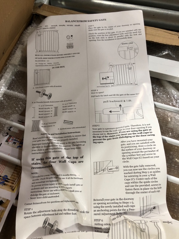 Photo 3 of BalanceFrom Easy Walk-Thru Safety Gate for Doorways  Multiple Sizes 30-inch Tall29.1 - 38.5" Wide