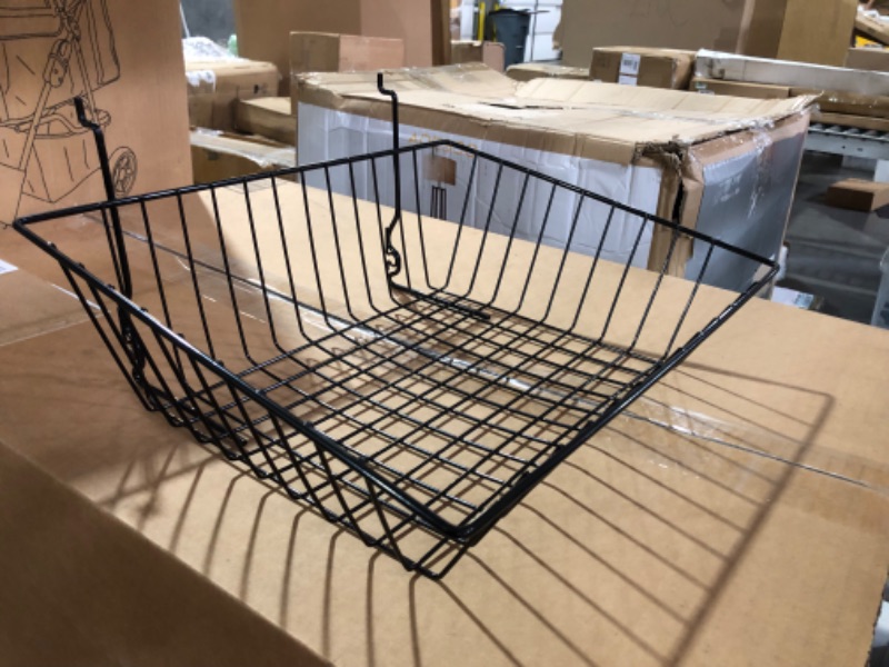 Photo 1 of Black Wire Wall Basket 15 x 12 x 5
