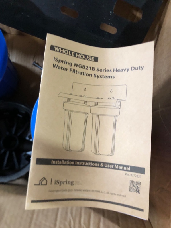 Photo 4 of (SEE NOTES) iSpring WGB21B 2-Stage Whole House Water Filtration System w/ 4.5"x10" Sediment