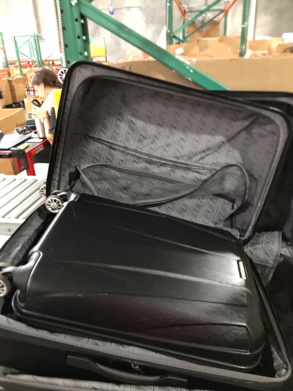 Photo 5 of (SEE NOTES) Samsonite Centric 2 Hardside Expandable Luggage with Spinner Wheels, Black, 3-Piece Set