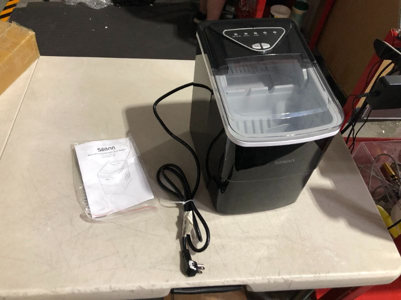 Photo 2 of ***UNTESTED - SEE NOTES***
Silonn Ice Maker Countertop, 9 Cubes Ready in 6 Mins, 26lbs in 24Hrs