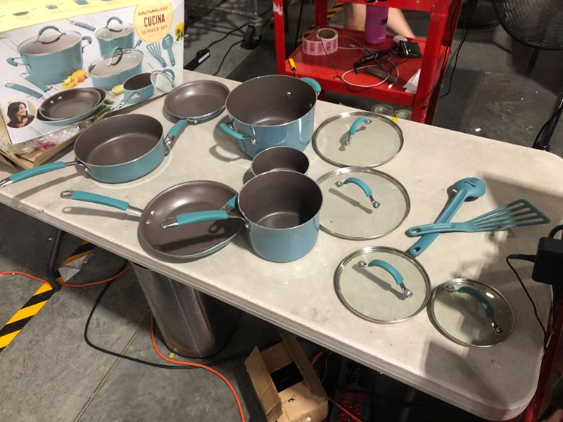 Photo 2 of ***DAMAGED - SEE NOTES***
Rachael Ray Cucina Hard Porcelain Enamel Nonstick Cookware Set, 12-Piece