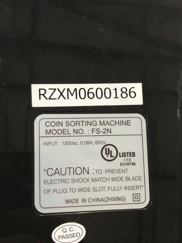 Photo 2 of Royal Sovereign 2 Row Electric Coin Counter/Sorter with Patented Anti-Jam Technology and Digital Counting Display (FS-2N), Black/Silver