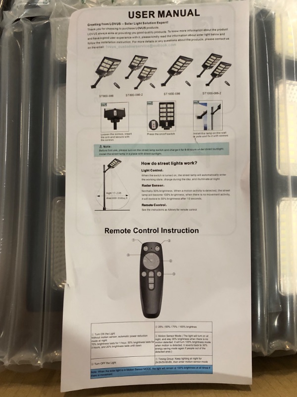 Photo 4 of Lovus 2Pack 800W Solar LED Street Lights, 80000LM Solar Powered Security Flood Light Dusk to Dawn, Super Bright Commercial Solar Parking Lot Lights with Motion Sensor for Playground, ST800-086-2 2pack-800w
