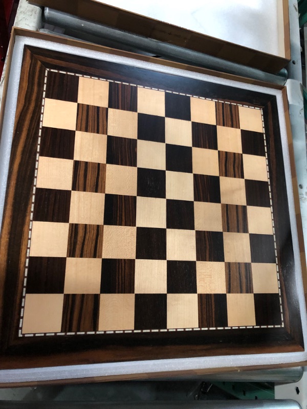 Photo 4 of AMEROUS 19 Inches Professional Wooden Tournament Chess Board with 2.0" Squares / Gift Package / Chess Board Only (No Chess Pieces)