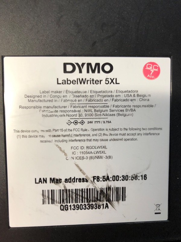 Photo 6 of DYMO LabelWriter 5XL Label Printer, Automatic Label Recognition, Prints Extra-Wide Shipping Labels