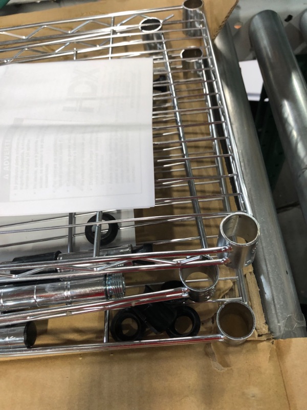 Photo 1 of 3-Tier Steel Wire Shelving Unit in Chrome (24 in. W x 30 in. H x 14 in. D)