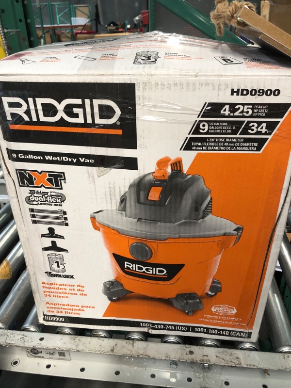 Photo 2 of **Reference photo only**RIDGID 9 Gal. 4.25-Peak HP Wet Dry Vac 