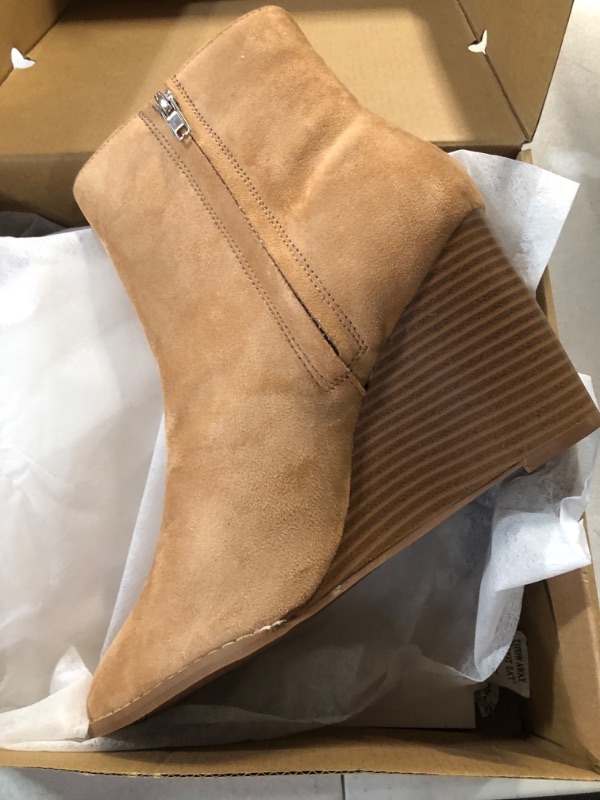 Photo 2 of Coutgo Women's Wedge Ankle Boots  Light Brown 9.5
