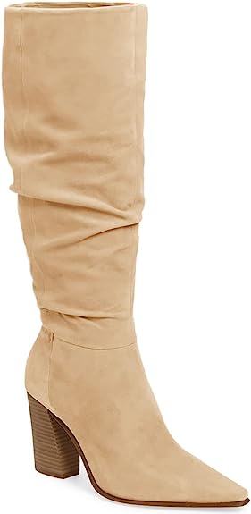 Photo 2 of PiePieBuy Womens Faux Suede Knee High Boots : Light Khaki 9.5