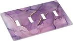 Photo 1 of (STOCK PHOTO REFERENCE ONLY) Purple Marble Light Switch Cover Plate Decorative 4-Gang Quad Gang Toggle Wall Plate Size 4.50" X 7.95