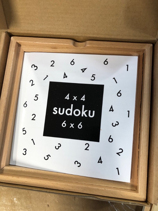 Photo 4 of Double The Fun: Wooden Sudoku Puzzle Game for Kids with 4x4 and 6x6 Grids and 60 Challenges