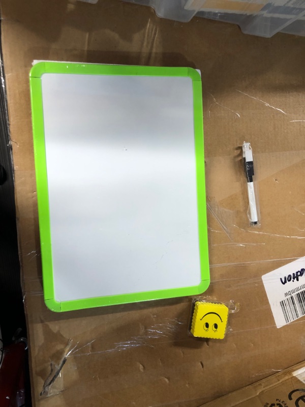 Photo 2 of ZHIDIAN Magnetic Dry Erase Board, 10" x 14" Green Frame