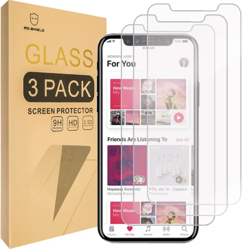 Photo 1 of Bundle of 4 - 3 Pack - 12 Total - Mr.Shield for iPhone XR [Tempered Glass] Screen Protector