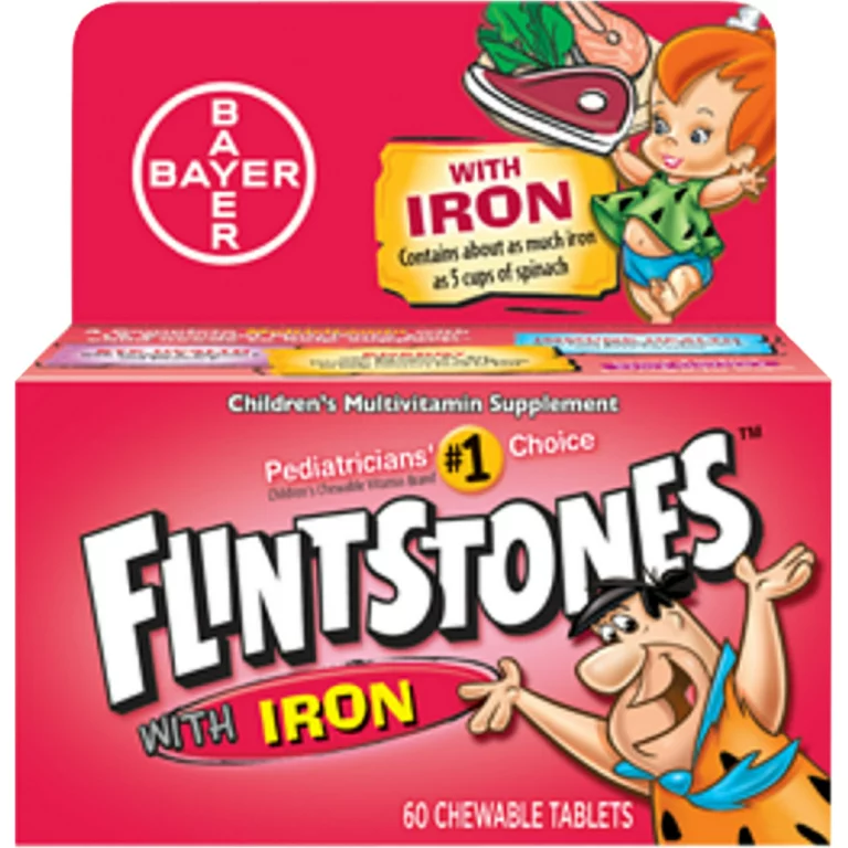 Photo 1 of ***EXPIRES OCT 2023*** Flintstones Chewable Tablets with Iron 60 Tablets (Pack of 4)