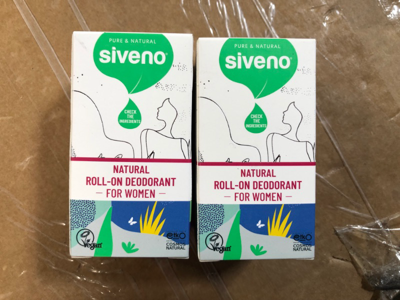 Photo 2 of ***EXPIRES SEPTEMBER 2024*** (2 Pack) Siveno Natural Roll-On Deodorant, 3.2 oz 