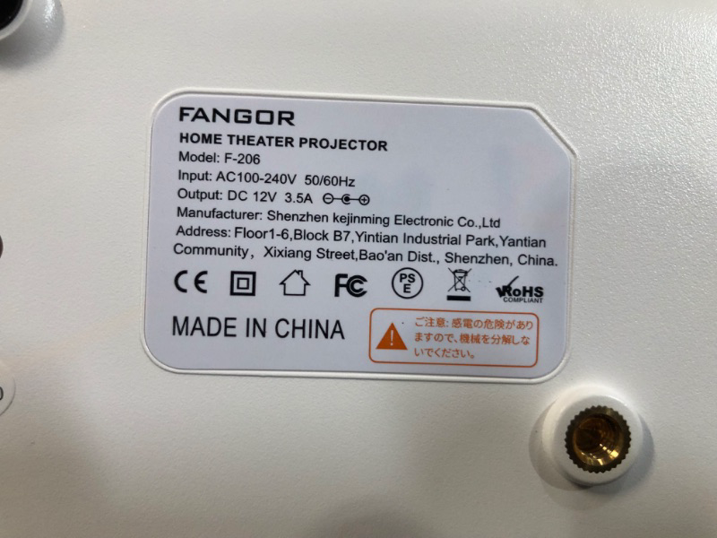 Photo 3 of ***UNABLE TO TEST*** 1080p HD Projector, Fangor 230" Portable With Carrying Case