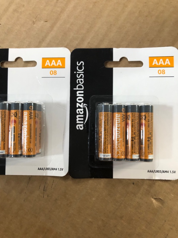 Photo 3 of Amazon Basics 8 Pack AAA High-Performance Alkaline Batteries, 10-Year Shelf Life, Easy to Open Value Pack,8 Count (Pack of 3)