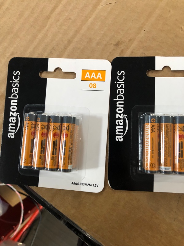 Photo 2 of Amazon Basics 8 Pack AAA High-Performance Alkaline Batteries, 10-Year Shelf Life, Easy to Open Value Pack,8 Count (Pack of 3)