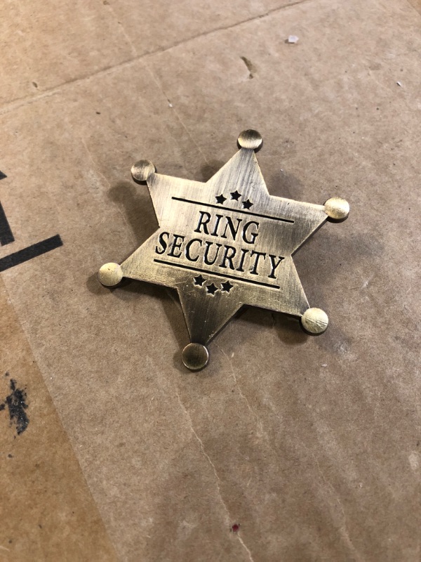 Photo 2 of 1Pc Ring Security Sheriff Badge