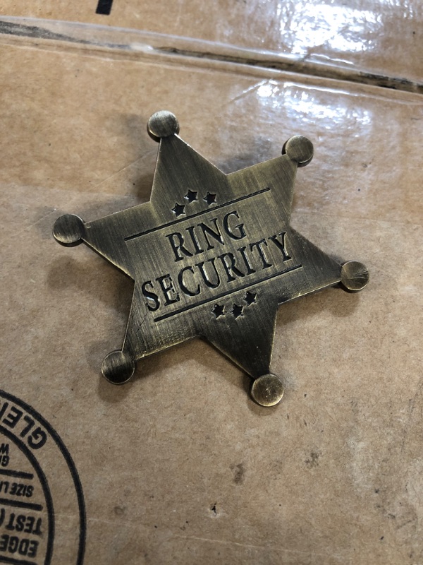 Photo 2 of 1Pc Ring Security Sheriff Badge