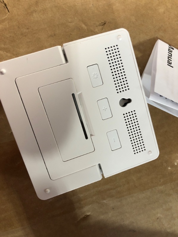 Photo 3 of Humidity Meter Indoor Thermometer Hygrometer with Backlight, Room Humidity Temperature Gauge with 4-Inch Large LCD Display & Accuracy Calibration -- White