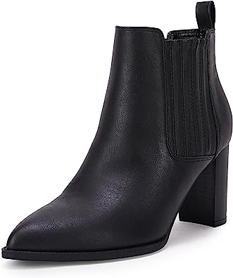Photo 1 of LAICIGO Women’s Pointed Closed Toe Ankle Boots Size 7 Black