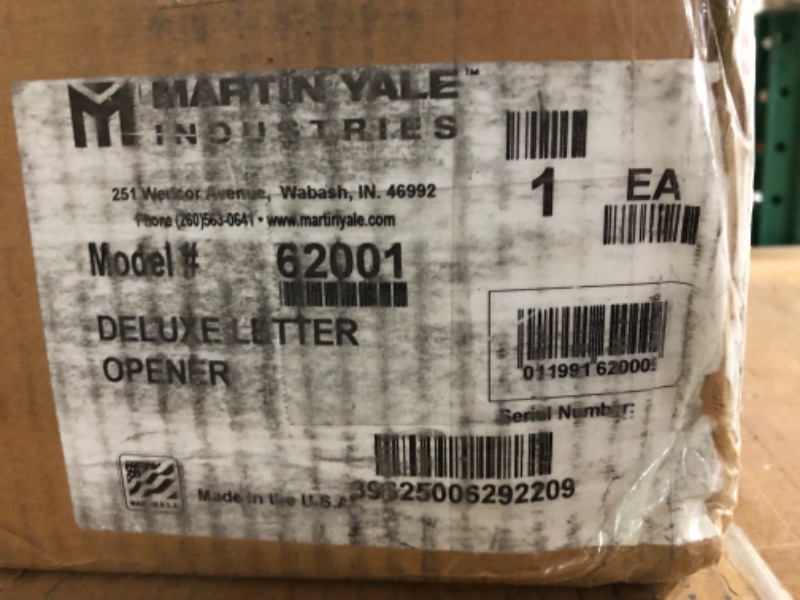 Photo 6 of Martin Yale 62001 Deluxe High-Speed Letter Opener, Gray, Up To 17,500 Envelopes per Hour, Accepts a 6" Tall Stack of Envelopes, 500,000 per Month Capacity