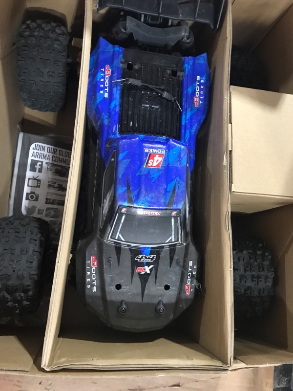 Photo 2 of ARRMA RC Truck 1/10 KRATON 4X4 4S V2 BLX Speed Monster Truck RTR (Batteries and Charger Not Included), Blue, 