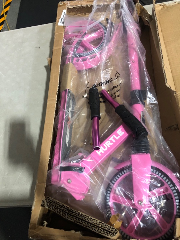 Photo 5 of  (USED/DAMAGED) Folding Adult Kick Scooter with Alloy Anti-Slip Deck Pink