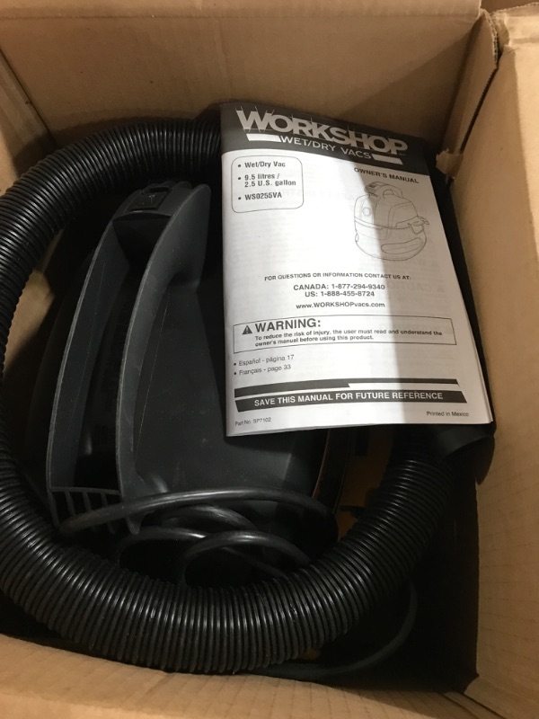 Photo 2 of  Portable 2.5-Gallon, 1.75 Peak HP Wet Dry Vacuum Cleaner