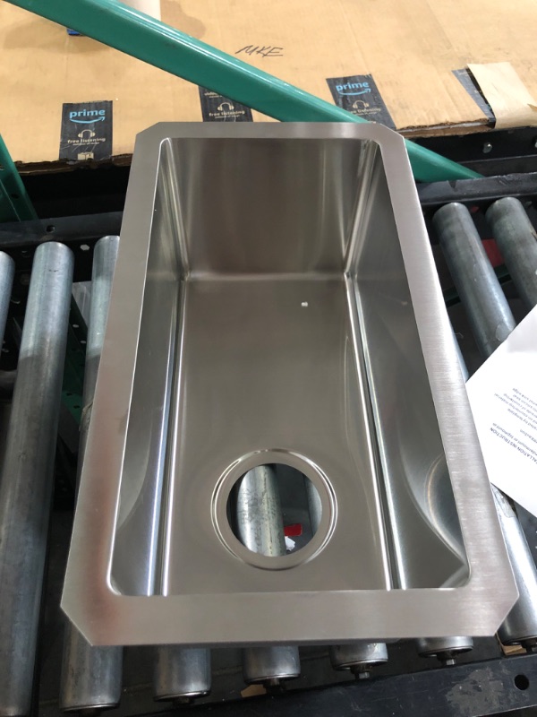 Photo 2 of 10 Inch Bar Sink Undermount - VASOYO 10"x18" Undermount Wet Bar Prep Kitchen Sink 16 Gauge Stainless Steel