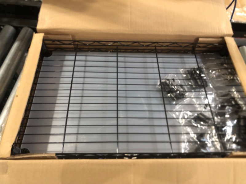 Photo 1 of **PARTS ONLY**
Amazon Basics 5-Shelf Adjustable, Heavy Duty Storage Shelving Unit Black (36L x 14W x 72H)