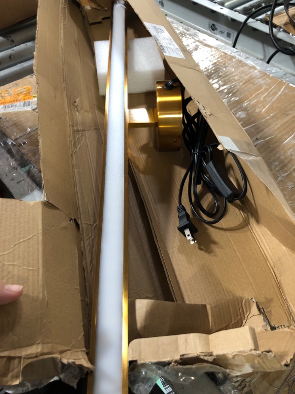 Photo 4 of **MISSING HARDWARE** MantoLite LED Dimmable Vanity Lighting Fixtures, 32 inch Wall Mounted Plug in Light Fixtures,  Yellow 80cm Dimmable