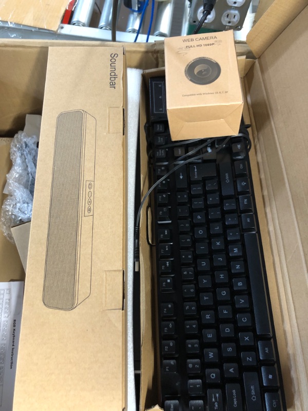 Photo 1 of ***FOR PARTS ONLY SEE NOTES*** 
HP RGB Lights Gaming Desktop Combo