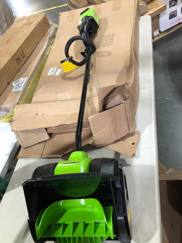 Photo 3 of **POWER SUPPLY FAULTY** Greenworks PRO 80V 12-Inch Cordless Snow Shovel, 2.0 AH Battery Included