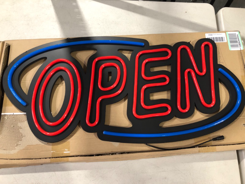 Photo 2 of ***DAMAGED - UNTESTED - SEE NOTES***
LED Neon Open Sign for business - 32 x 16 inch