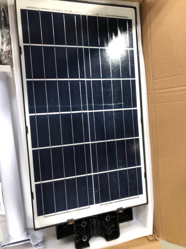 Photo 1 of 
OKPRO Solar Street Lights Outdoor - 1200W Solar Parking Lot Lights, 7000K LED